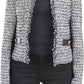 Elegant Knit Jacket with Eco-Leather Accents