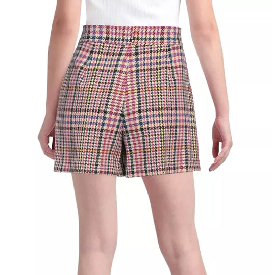 Chic Multicolor Tartan Cotton Shorts