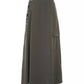 Elegant Cotton Fleece Long Skirt with Logo Detail