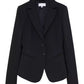 Elegant Black Cotton Blend Blazer Jacket