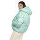 Chic Nylon Down Jacket with Zip Details