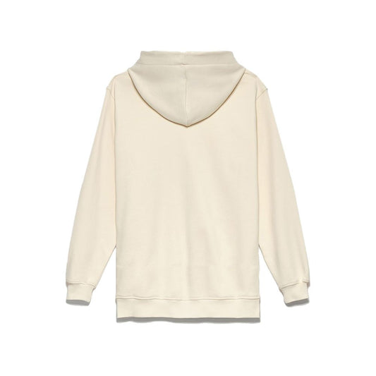 Elegant All-Zip Hooded Sweatshirt in White