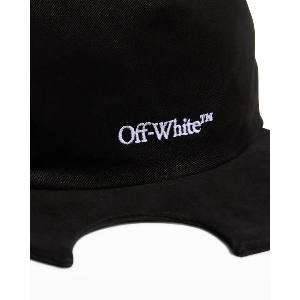 Embroidered Cotton Logo Hat - Chic Black