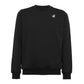 Sleek Unisex Black Cotton Crewneck Sweatshirt