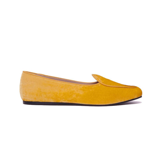 Yellow Leather Di Calfskin Flat Shoe