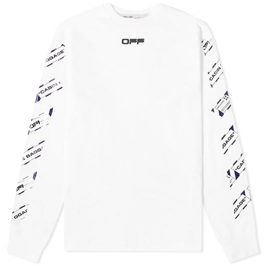 Iconic Long-Sleeved Cotton Tee in Crisp White