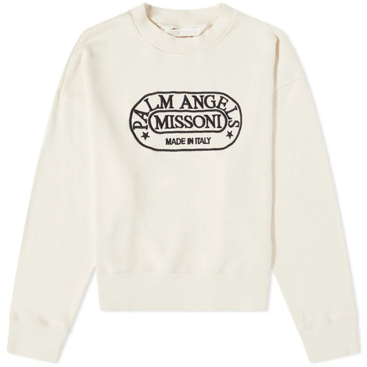 Embroidered Cotton Sweatshirt with Logo Detail