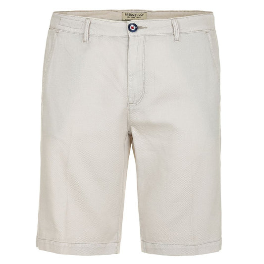 Chic White Cotton Bermuda Shorts