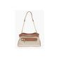 Chic Canvas and Faux Leather Shoulder Bag