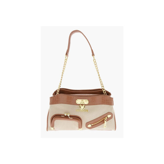 Brown Artificial Leather Crossbody Bag