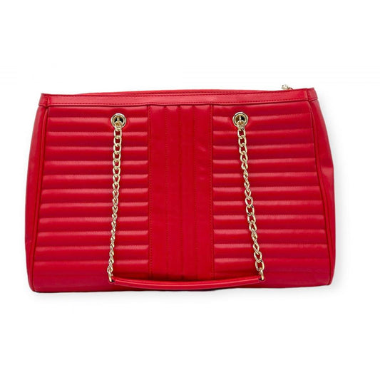 Red Artificial Leather Shoulder Bag
