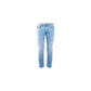 Sleek Comfort Denim Five-Pocket Light Wash Jeans