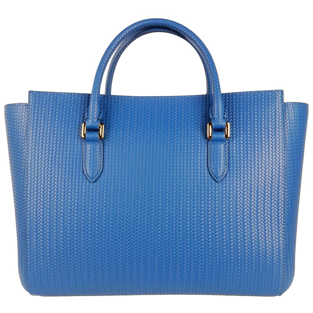 Elegant Calfskin Woven Handbag