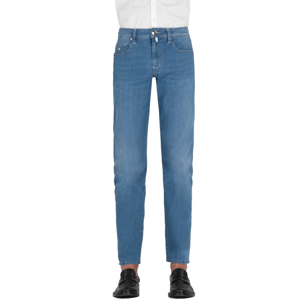 Elevated Essentials: Chic Men's Light Blue Jeans