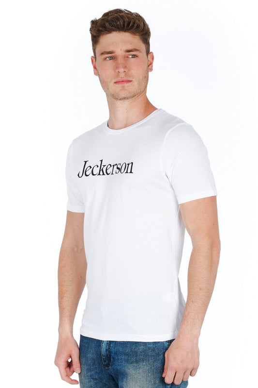 Slim Fit Logo Jersey Tee in White