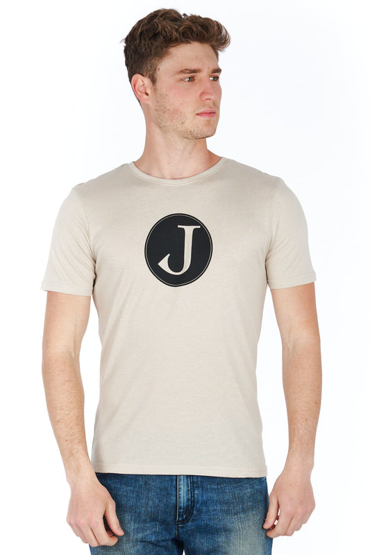 Slim Fit Silver Cotton Tee