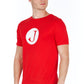 Chic Red Slim Fit Jersey Tee with Logo