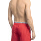 Red Swim Shorts with Branded Waistband