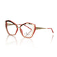 Chic Butterfly Gold and Coral Eyeglasses
