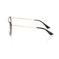 Aviator-Style Chic Eyeglasses with Gold Accents