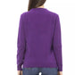 Crewneck Wool-Cashmere Blend Purple Sweater
