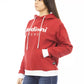 Chic Red Cotton Hoodie with Front Logo