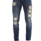 Chic Embroidered Cotton Stretch Jeans