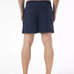Blue Drawstring Beach Shorts with Print Detail