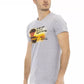 Chic Graphite Short Sleeve Tee with Front Print