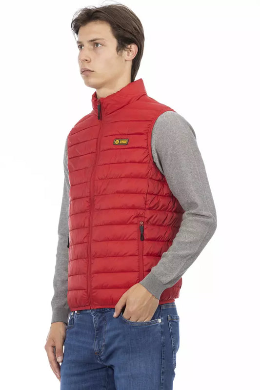 Sleeveless Red Down Jacket - Sleek & Functional