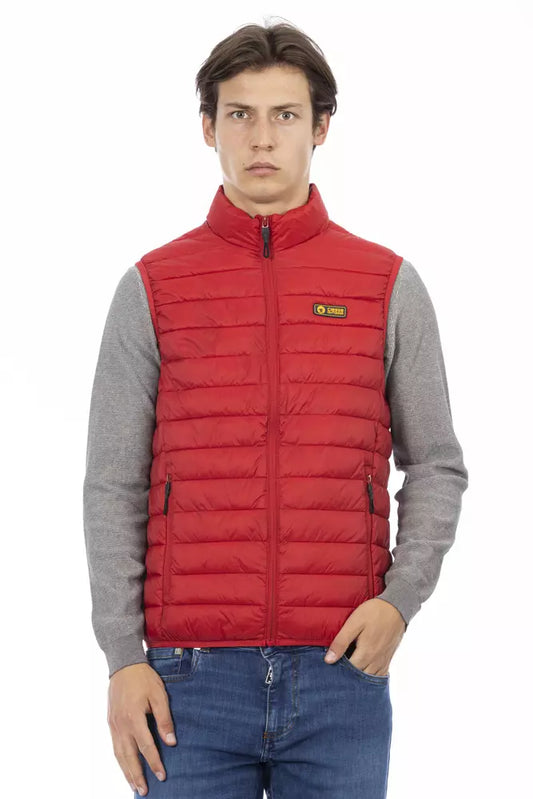Sleeveless Red Down Jacket - Sleek & Functional