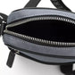 Chic Gray Nylon-Leather Messenger Handbag