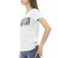 Elegant Light Blue Tee with Chic Front Print