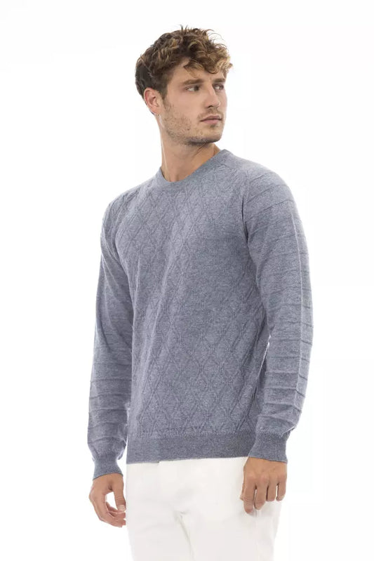 Elegant Light Blue Crewneck Sweater