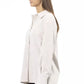Elegant White Button-Up with Front Pocket