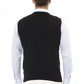 Elegant V-Neck Vest in Fine Rib Knit