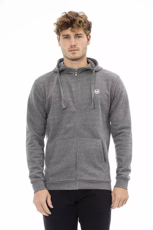 Classic Gray Hooded Zip Sweatshirt