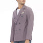 Elegant Purple Fabric Jacket