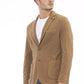 Classic Brown Cotton Blend Jacket