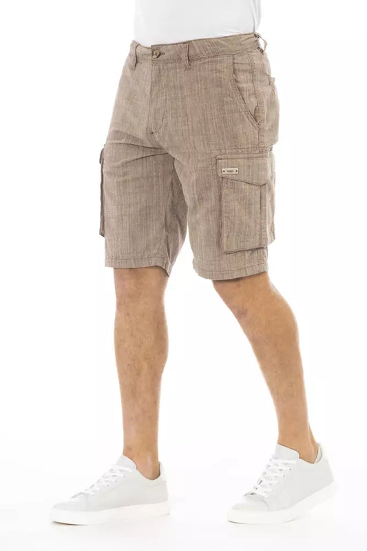 Chic Non-Uniform Brown Cargo Shorts