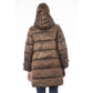 Chic Brown Down Jacket with Monogram Detail
