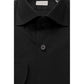 Elegant Slim Fit Black Shirt with French Collar