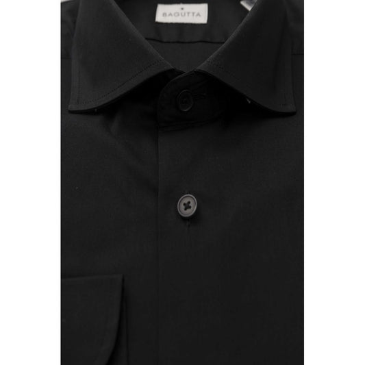 Sleek Cotton Blend Slim Fit Shirt with French Collar
