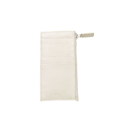 Elegant White Leather Bifold Wallet