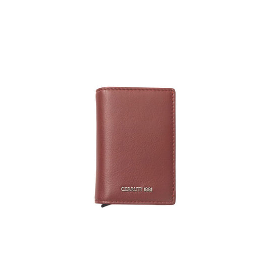 Elegant Red Calf Leather Wallet - Slim & Sophisticated