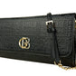 Elegant Monogram Black Crossbody Bag