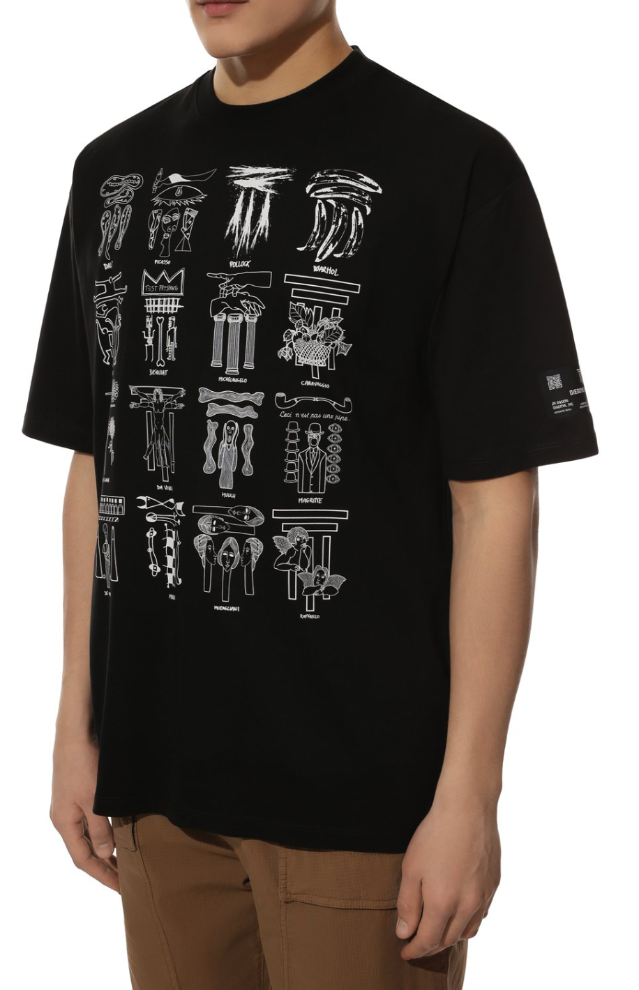Italian Designer Cotton T-Shirt in Sleek Black