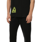 Elegant Black Cotton Tee with Dual-Sided Design