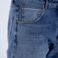 Elegant Medium Wash Men's Cotton Jeans