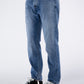 Elegant Medium Wash Men's Cotton Jeans